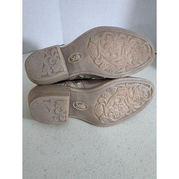 "SOFT" Slouch Suede Western Booties Cutout Detail Sz 6 Farm Girl Cowgirl Rodeo - Picture 11 of 13